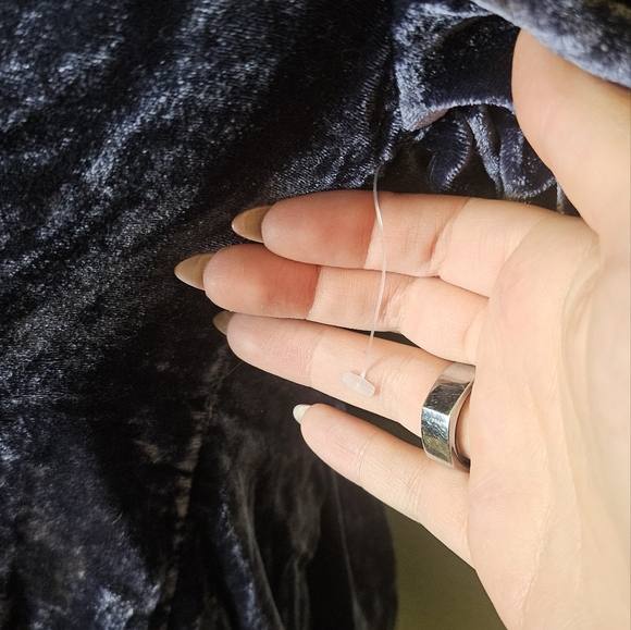 Free People Adelle Velvet Tunic Babydoll Dress Blue Size XS - Picture 5 of 10